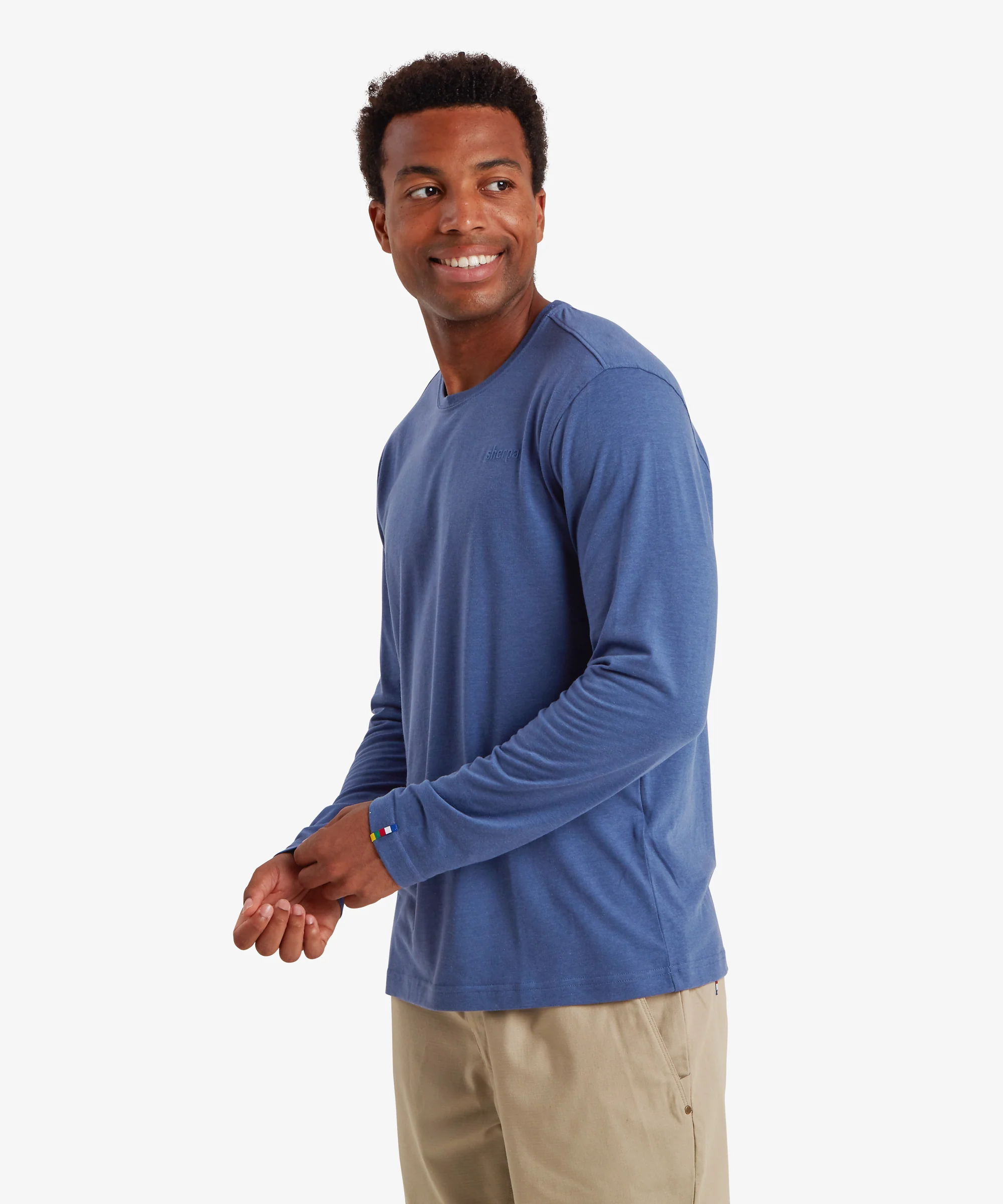 Bali Long Sleeve Crew - Seaport Blue - Image 4