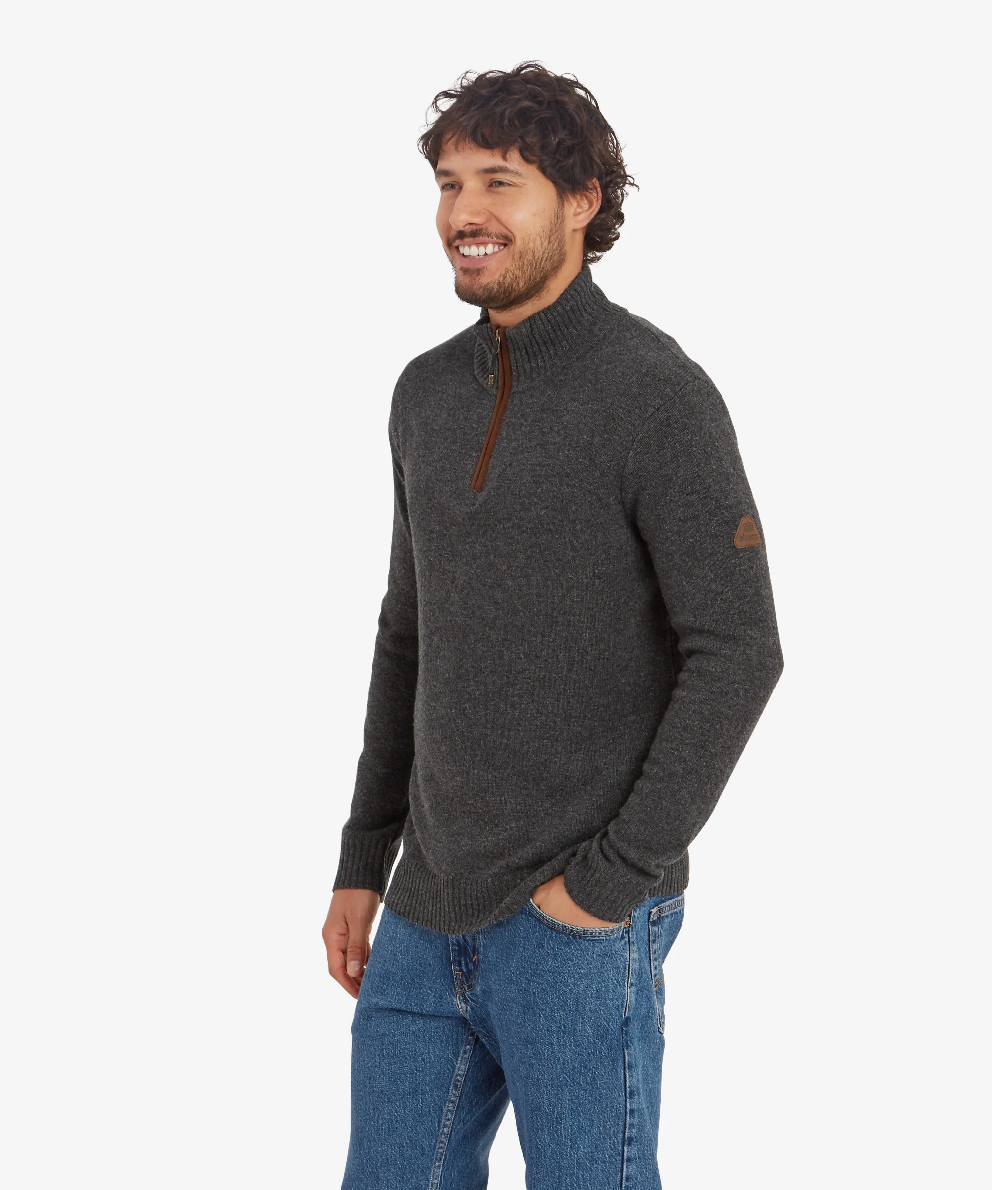 Kangtega Quarter Zip Sweater - Charcoal - Image 4