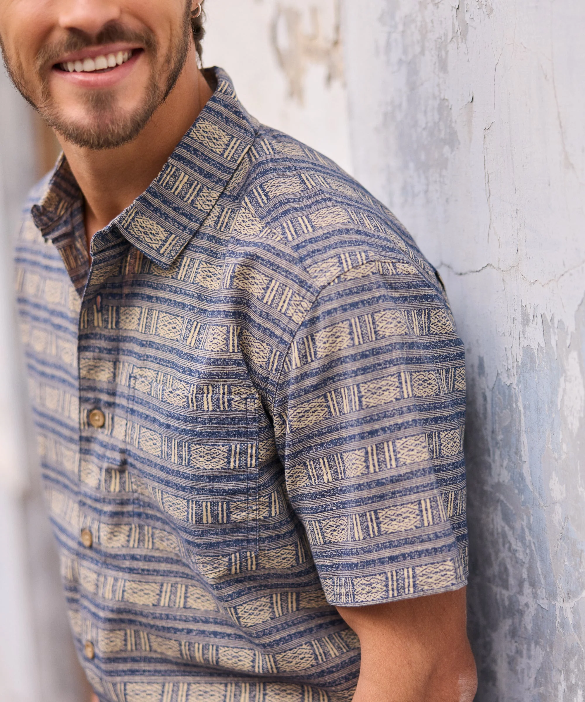 Khumbu Weave Short Sleeve Shirt - Rathee Blue - Image 3