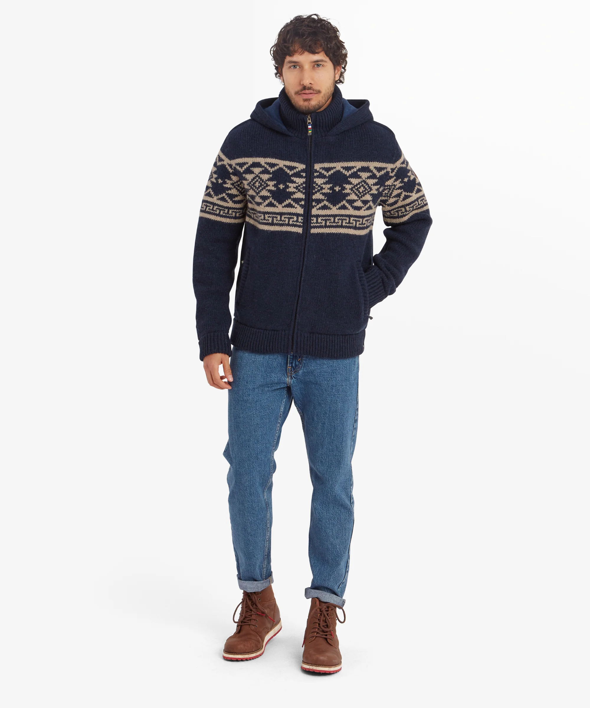 Kirtipur Full Zip Sweater - Rathee Blue - Image 3