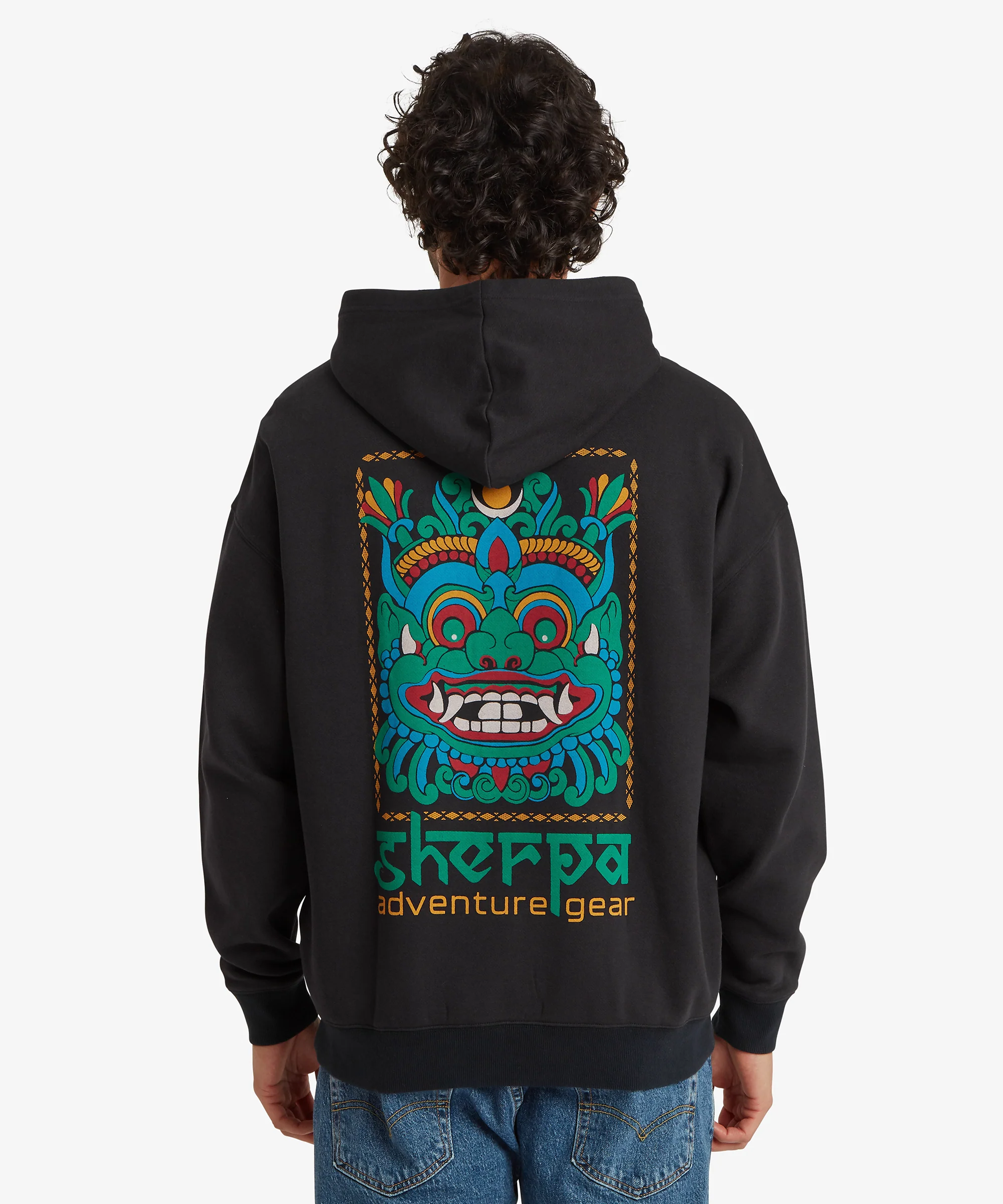 Unisex Tarcho Mask Hoodie - Black - Image 7