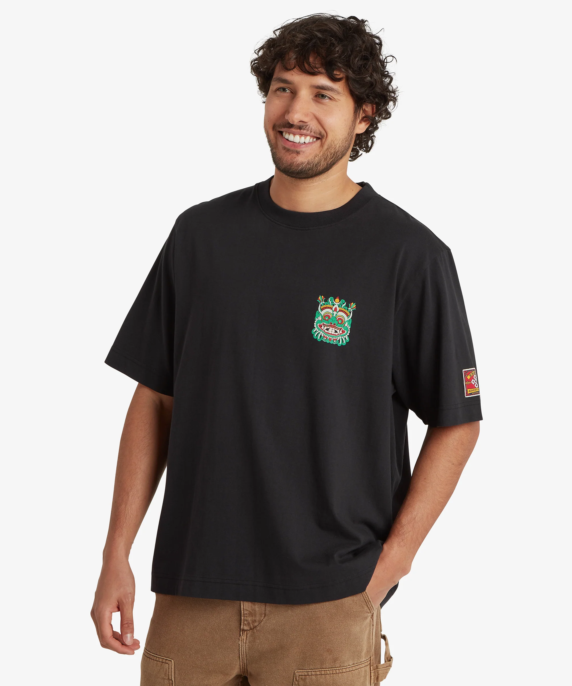 Unisex Tarcho Mask T-Shirt - Black - Image 3