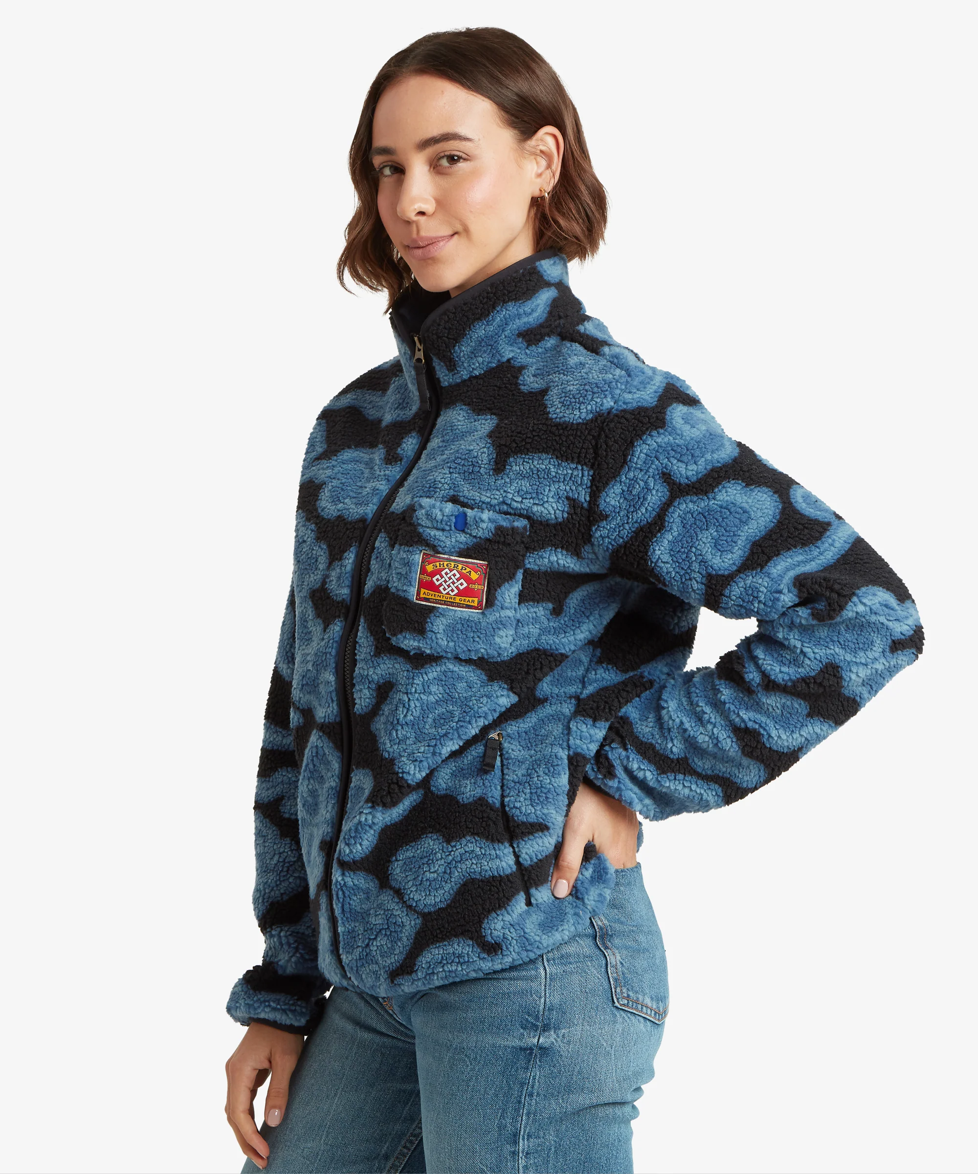 Tarcho Printed Full Zip Fleece - Black Cloud - Image 4
