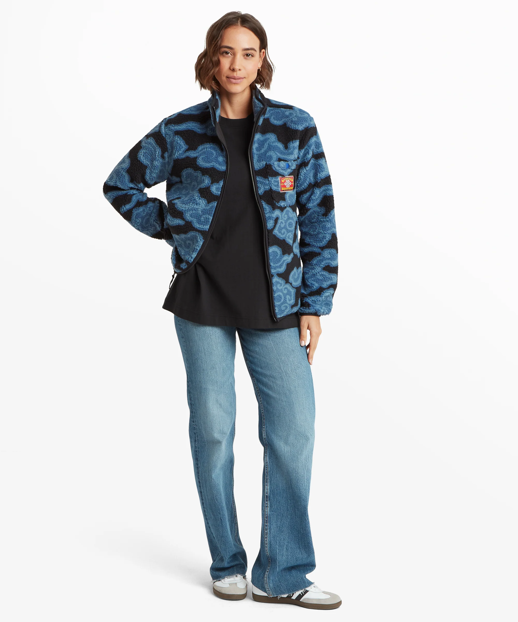 Tarcho Printed Full Zip Fleece - Black Cloud - Image 6