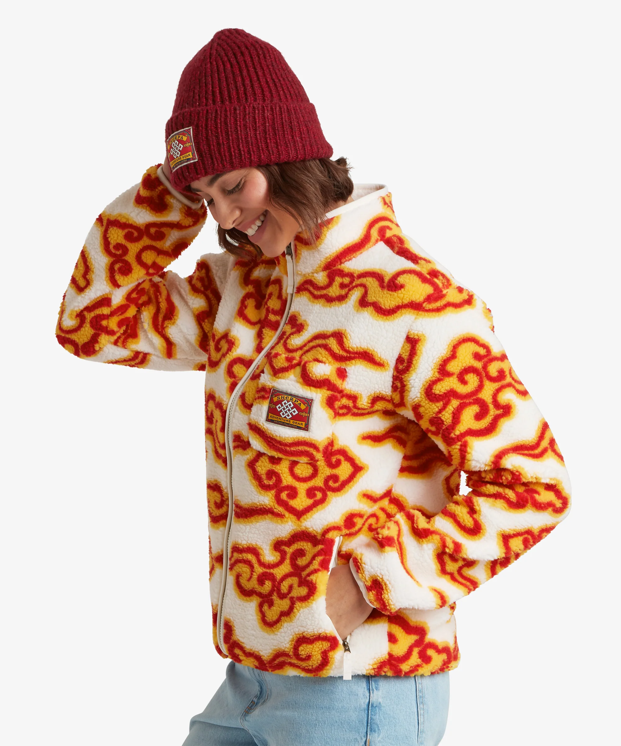 Tarcho Printed Full Zip Fleece - Peetho Cloud - Image 4