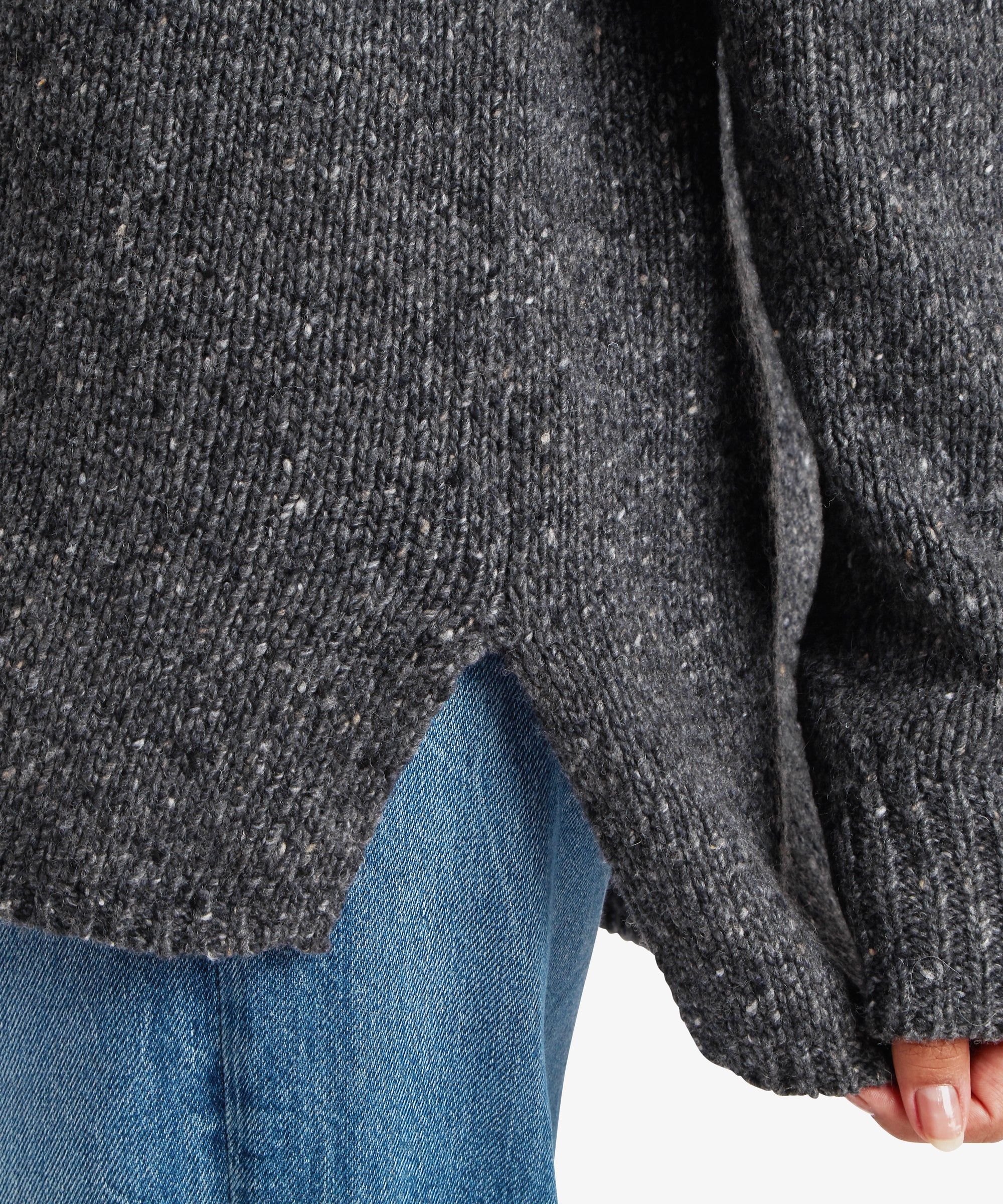 Dumji Long Sweater - Charcoal - Image 6