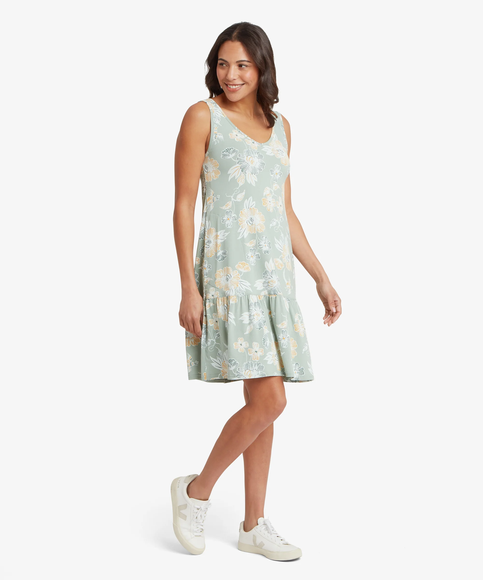 Neha Ruffle Dress - Celery Floral - Image 3
