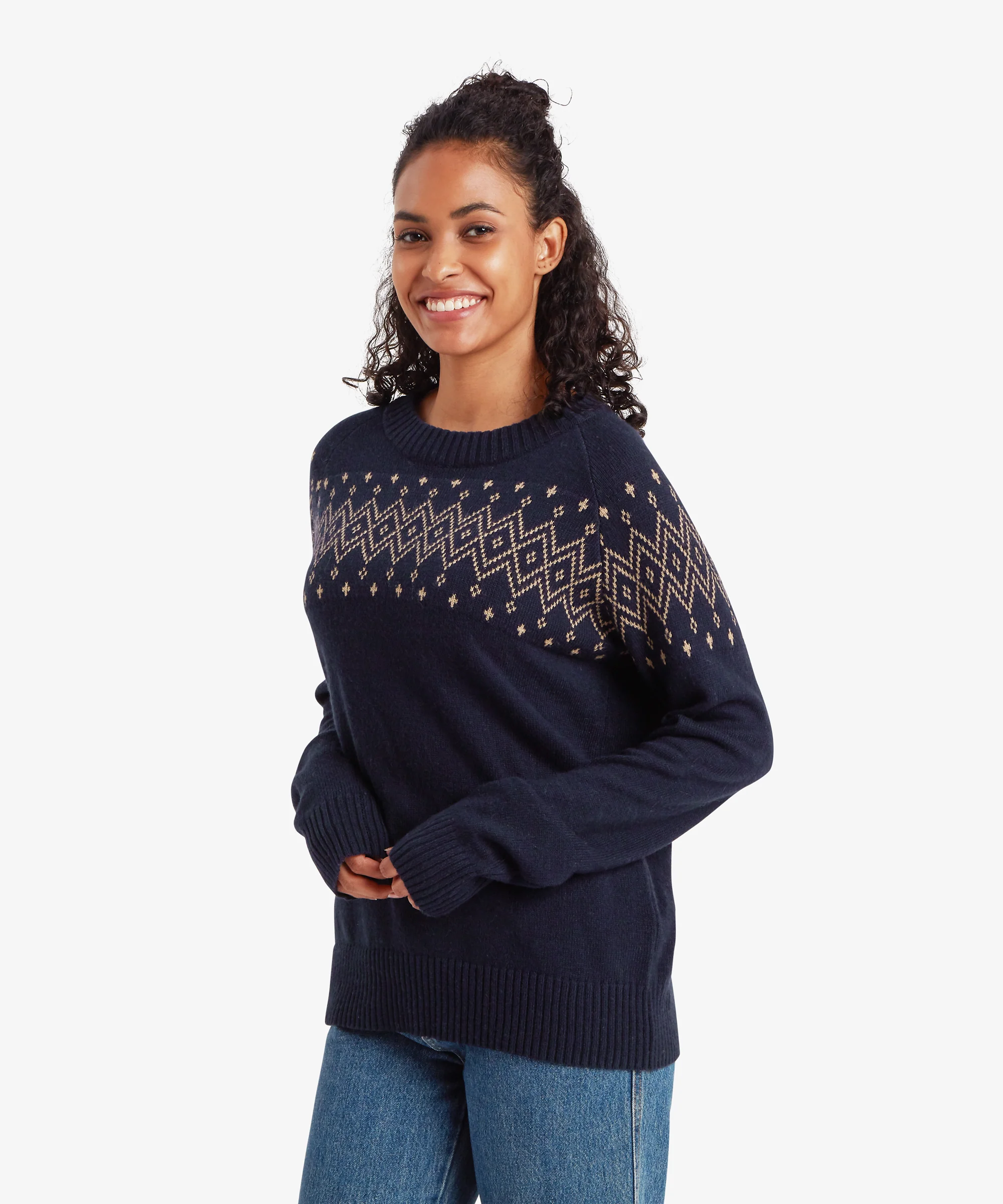 Yeshe Crew Neck Sweater - Rathee Blue - Image 4